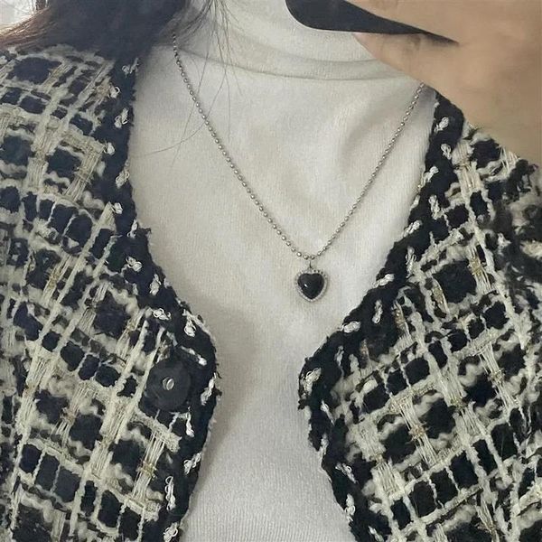 chains fashion black love pendant necklace for women titanium steel silver color beads choker chain necklaces party jewelry
chains fashion black love pendant necklace for women titanium steel silver color beads choker chain necklaces party jewelry