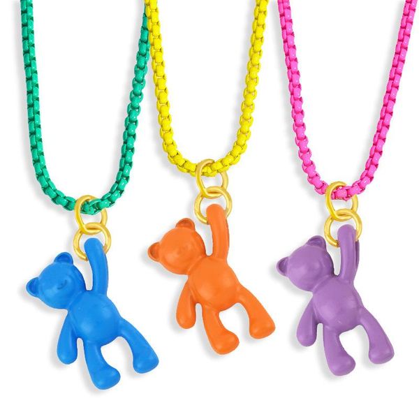 pendant necklaces 1pcs fashion colorful clavicle chain cute copper bear zircon necklace for women girls party jewelry, Silver
pendant necklaces 1pcs fashion colorful clavicle chain cute copper bear zircon necklace for women girls party jewelry, Silver