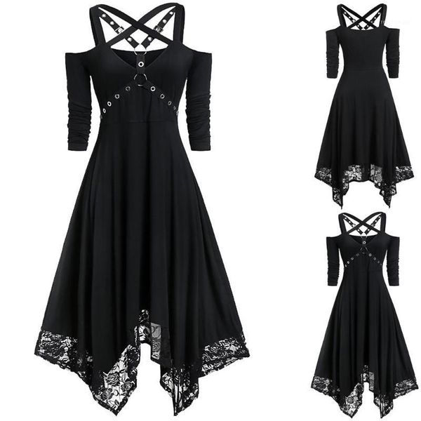 casual dresses halloween dress women punk plus size open shoulder lace spaghetti strap half sleeve gothic vestidos verano mujer #g2, Black;gray
casual dresses halloween dress women punk plus size open shoulder lace spaghetti strap half sleeve gothic vestidos verano mujer #g2, Black;gray