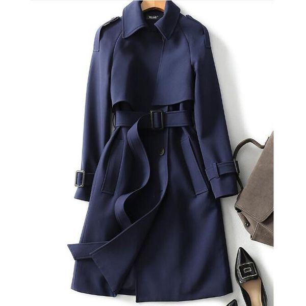 women's trench coats 2021 spring autumn high-end female solid casual british style windbreaker women coat slim long overcoat, Tan;black
women's trench coats 2021 spring autumn high-end female solid casual british style windbreaker women coat slim long overcoat, Tan;black