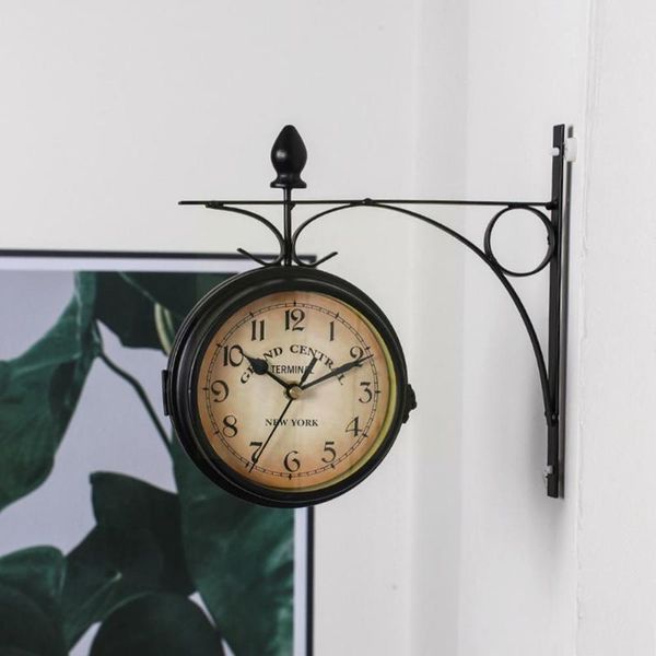 wall clocks european two-sided metal clock vintage silent accessories decoration iron home f5k8
wall clocks european two-sided metal clock vintage silent accessories decoration iron home f5k8
