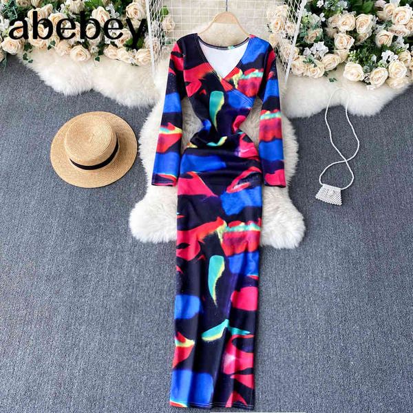 womentie dye print maxi dress design fashion v neck long sleeve slim party es autumn korean streetwear 210512, Black;gray
womentie dye print maxi dress design fashion v neck long sleeve slim party es autumn korean streetwear 210512, Black;gray
