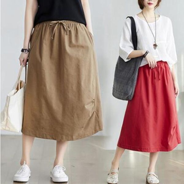 skirts fashion vintage a-line women's elastic waist plus size casual mid-calf skirt female solid office lady j131, Black
skirts fashion vintage a-line women's elastic waist plus size casual mid-calf skirt female solid office lady j131, Black