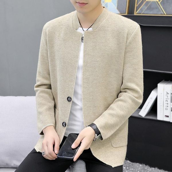 men's sweaters 2021 autumn and winter knitted cardigan youth korean fashion stand-up collar sweater trend jacket, White;black
men's sweaters 2021 autumn and winter knitted cardigan youth korean fashion stand-up collar sweater trend jacket, White;black