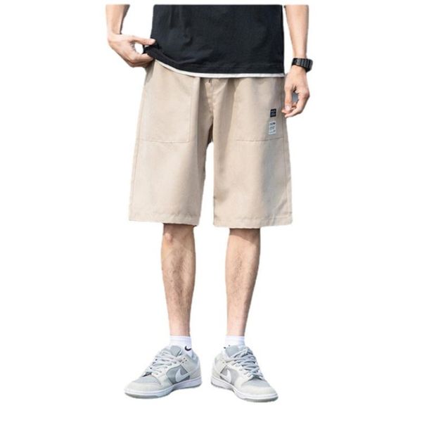 men's shorts summer wear trendy brand loose solid color casual beach pants youth stretch five-point middle, White;black
men's shorts summer wear trendy brand loose solid color casual beach pants youth stretch five-point middle, White;black