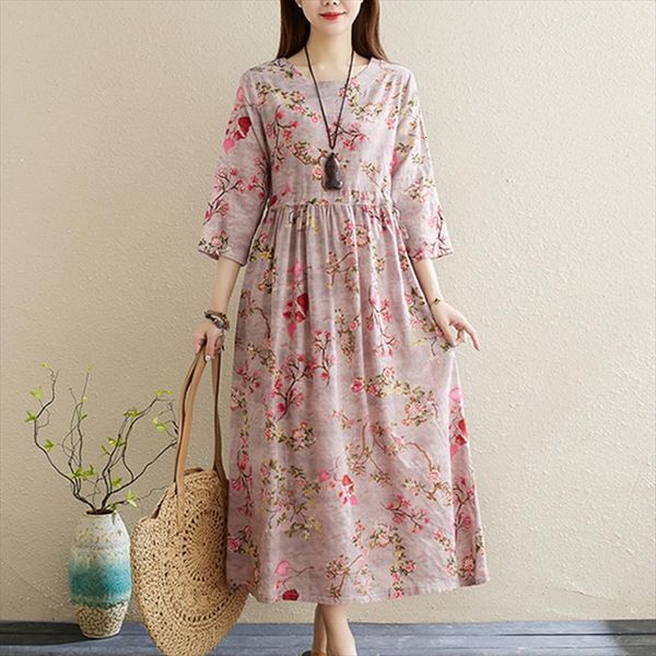arrival print floral prairie women dress chic holiday travel casual thin linen cotton spring summer midi, Black;gray
arrival print floral prairie women dress chic holiday travel casual thin linen cotton spring summer midi, Black;gray