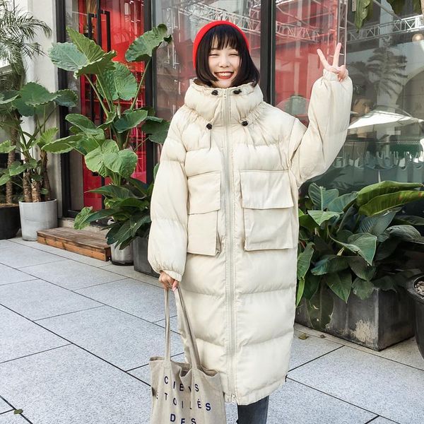 women's down & parkas women winter 2021 warm thicken long parka mujer abrigos korean fashion students jacket loose padded coat lx2540, Black
women's down & parkas women winter 2021 warm thicken long parka mujer abrigos korean fashion students jacket loose padded coat lx2540, Black