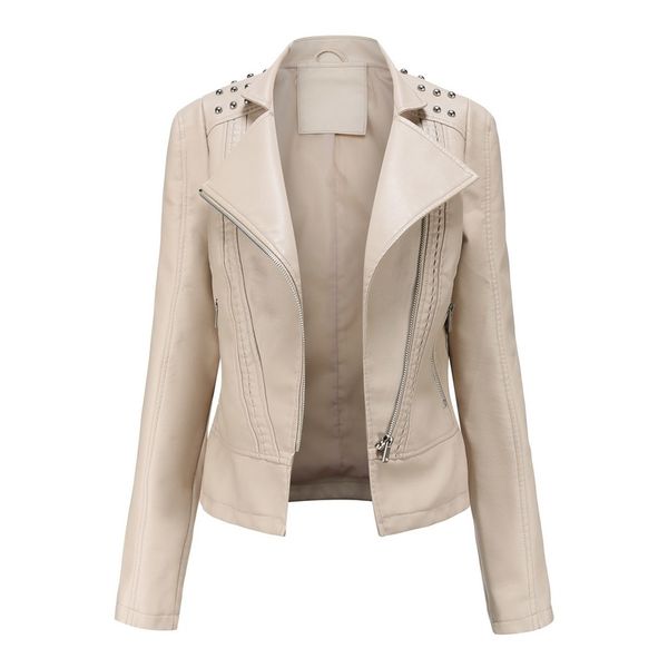 women s faux leather jacket casual daily mountain bike autumn spring regular stand collar slim long sleeve solid color pocket rivet lapel, Black
women s faux leather jacket casual daily mountain bike autumn spring regular stand collar slim long sleeve solid color pocket rivet lapel, Black