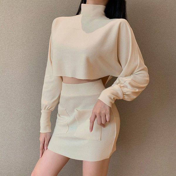 women's suit skirt loose and thin long-sleeved blouse two-piece women set clothing 2 piece turtleneck tracksuits, Gray
women's suit skirt loose and thin long-sleeved blouse two-piece women set clothing 2 piece turtleneck tracksuits, Gray