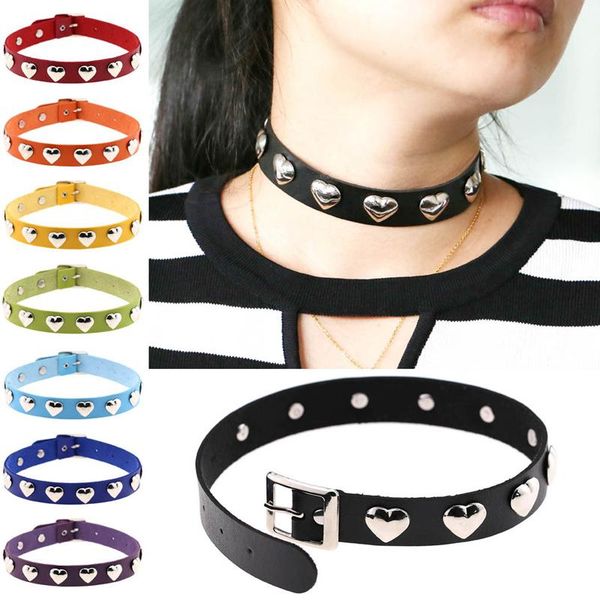 chokers punk gothic hearts shaped rivet choker necklace for women hip hop neck chains egirl pu leather collar japanese harajuku collier, Golden;silver
chokers punk gothic hearts shaped rivet choker necklace for women hip hop neck chains egirl pu leather collar japanese harajuku collier, Golden;silver
