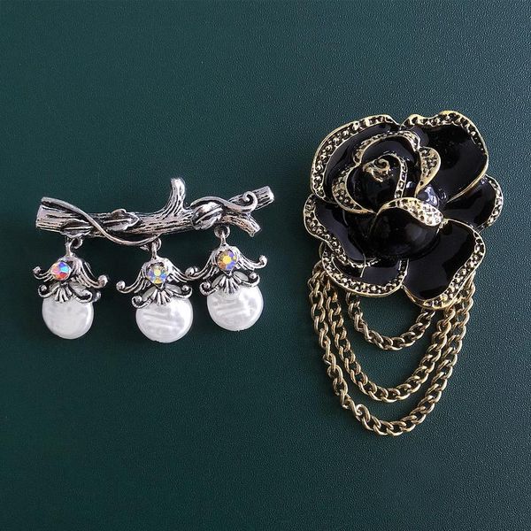 pins, brooches muylinda black color rose flower with chain enamel pin women's plant fruit pearls bouquet clothes jewelry gift, Gray
pins, brooches muylinda black color rose flower with chain enamel pin women's plant fruit pearls bouquet clothes jewelry gift, Gray