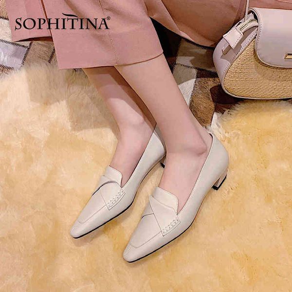 sophitina low-heeled retro women's shoes small square toe spring shoes handmade slip-on summer female pumps ao608 210513, Black
sophitina low-heeled retro women's shoes small square toe spring shoes handmade slip-on summer female pumps ao608 210513, Black