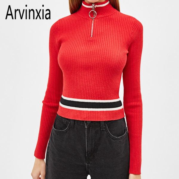 women's sweaters arvinxia fashion solid bodycon o neck collar woman wide striped lady pollovers chic short sleeve slim shirt, White;black
women's sweaters arvinxia fashion solid bodycon o neck collar woman wide striped lady pollovers chic short sleeve slim shirt, White;black