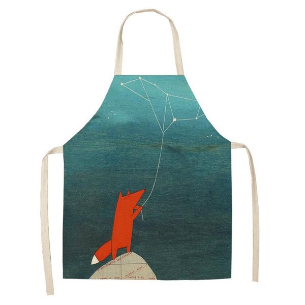 aprons european and american small fresh creative pattern linen printing apron kitchen cooking overalls
aprons european and american small fresh creative pattern linen printing apron kitchen cooking overalls