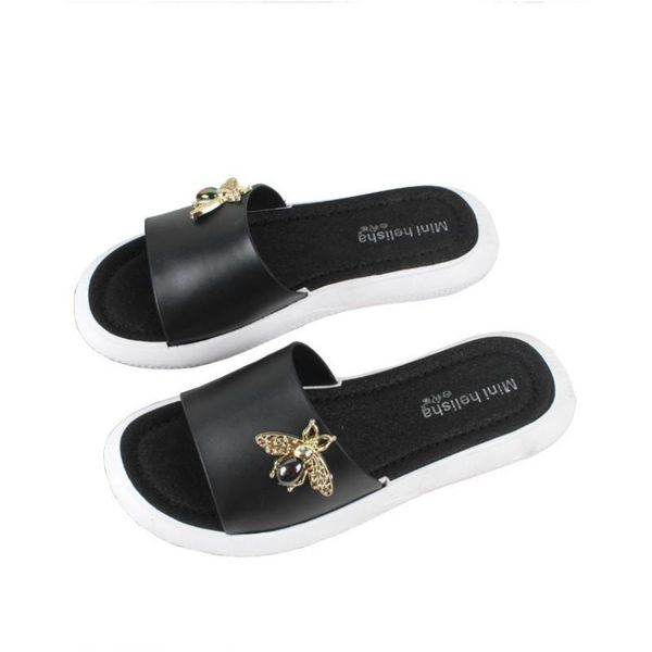 slippers 2021 fashion summer women's wear casual wild beach shoes flat bee sandals one word drag women, Black
slippers 2021 fashion summer women's wear casual wild beach shoes flat bee sandals one word drag women, Black