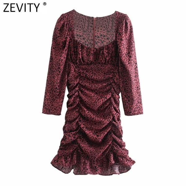 zevity women vintage square collar leopard print pleated ruffles mini dress female chic zipper slim vestido clothes ds4936 210419, Black;gray
zevity women vintage square collar leopard print pleated ruffles mini dress female chic zipper slim vestido clothes ds4936 210419, Black;gray