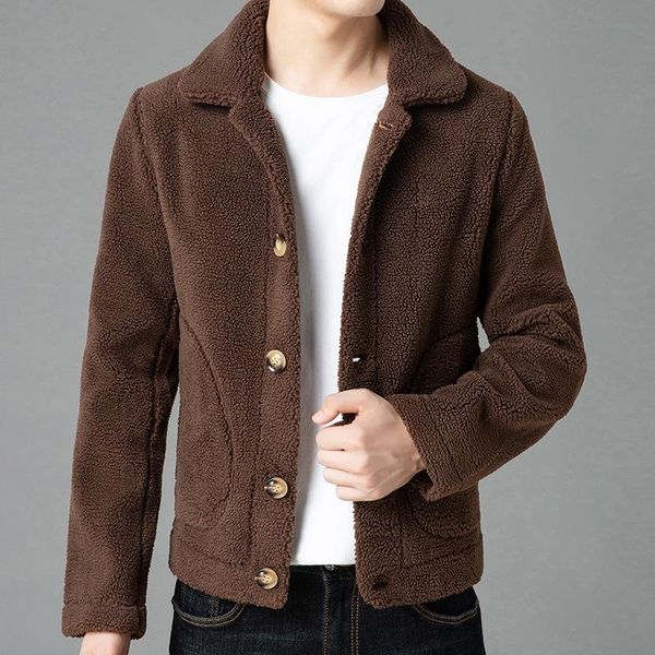 men's jackets autumn and winter granular fleece coat for men, middle-aged young fur jacket, Black;brown
men's jackets autumn and winter granular fleece coat for men, middle-aged young fur jacket, Black;brown