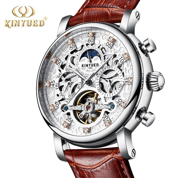wristwatches kinyued skeleton watch men tourbillon automatic mechanical mens 2021 leather sports military watches montre homme, Slivery;brown
wristwatches kinyued skeleton watch men tourbillon automatic mechanical mens 2021 leather sports military watches montre homme, Slivery;brown