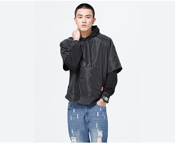 men's hoodies & sweatshirts hip-hop hoodie solid color o-neck loose two-piece big pocket sweater 2021 spring and autumn street fashion, Black
men's hoodies & sweatshirts hip-hop hoodie solid color o-neck loose two-piece big pocket sweater 2021 spring and autumn street fashion, Black