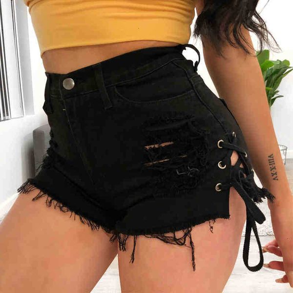 women's shorts shorts summer waist women tassel bandage jeans side cross lace up high street denim punk s gp80, White;black
women's shorts shorts summer waist women tassel bandage jeans side cross lace up high street denim punk s gp80, White;black