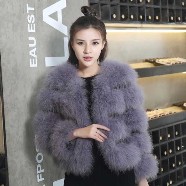 women's fur & faux 2021 women winter fashion genuine short coats female long-sleeved warm jackets ladies real ostrich slim outwears u58, Black
women's fur & faux 2021 women winter fashion genuine short coats female long-sleeved warm jackets ladies real ostrich slim outwears u58, Black