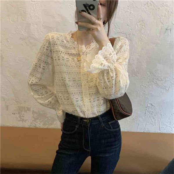 autumn lace blouse women's long-sleeved and winter with mesh hollow foreign style bottoming shirt gx1385 210507, White
autumn lace blouse women's long-sleeved and winter with mesh hollow foreign style bottoming shirt gx1385 210507, White