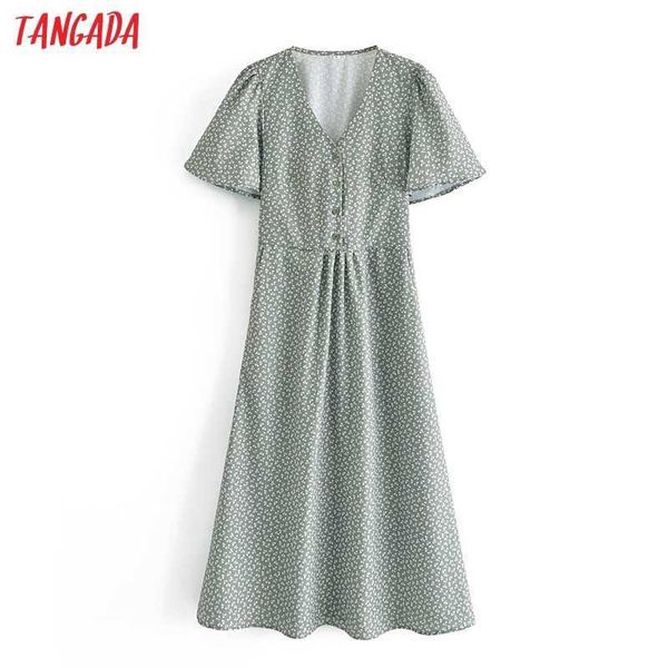tangada summer women green floral print french style dress with slash short sleeve ladies midi dress vestidos qn25 210609, Black;gray
tangada summer women green floral print french style dress with slash short sleeve ladies midi dress vestidos qn25 210609, Black;gray