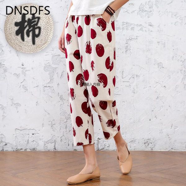women's pants & capris spring plus size casual cotton linen women ankle length big dot loose female elastic high waist print harem trou, Black;white
women's pants & capris spring plus size casual cotton linen women ankle length big dot loose female elastic high waist print harem trou, Black;white