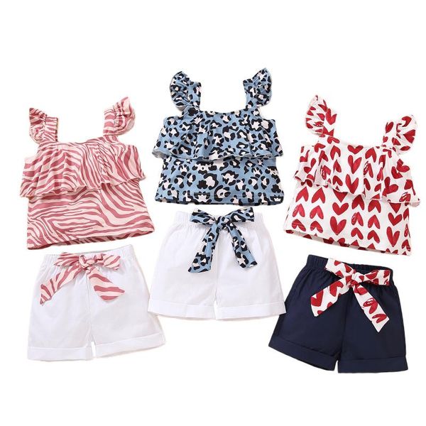 baby tank + shorts, bow decoration ruffle design princess sweet girl summer clothing sets, White
baby tank + shorts, bow decoration ruffle design princess sweet girl summer clothing sets, White
