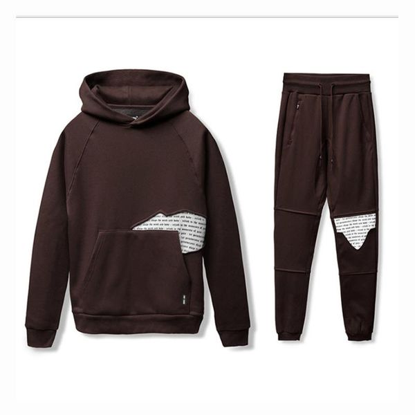 men's tracksuits 2 pcs/set cotton tracksuit hoodies letter patched sweatshirt and jogger pants sportive sweatsuits 2021 male clothing, Gray
men's tracksuits 2 pcs/set cotton tracksuit hoodies letter patched sweatshirt and jogger pants sportive sweatsuits 2021 male clothing, Gray