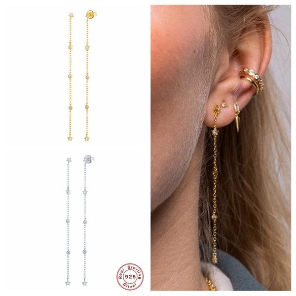 dangle & chandelier gs 925 sterling silver gold long chain tassel star charm earrings for women cubic zirconia drop party jewelry
dangle & chandelier gs 925 sterling silver gold long chain tassel star charm earrings for women cubic zirconia drop party jewelry