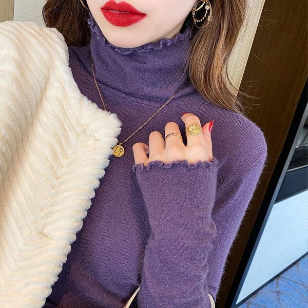women's t-shirt woman tshirts turtleneck long-sleeved shirt mujer camisetas, White
women's t-shirt woman tshirts turtleneck long-sleeved shirt mujer camisetas, White