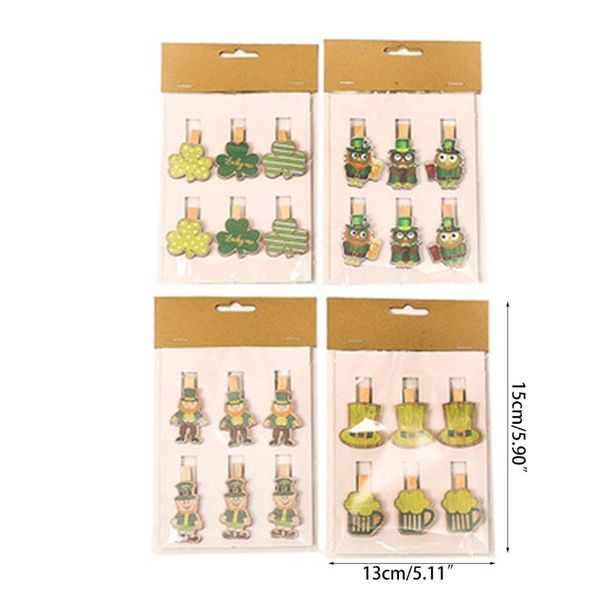 bag clips nicefurniture 6pcs patrick's day shamrock clover wooden handicrafts note memo pos papers clothes pegs party decorations
bag clips nicefurniture 6pcs patrick's day shamrock clover wooden handicrafts note memo pos papers clothes pegs party decorations
