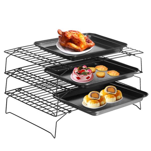other bakeware 3-tier stapelbaar koeling rack non-stick cross grid cookie voor brood cake koekjes keuken bakken tray #10
other bakeware 3-tier stapelbaar koeling rack non-stick cross grid cookie voor brood cake koekjes keuken bakken tray #10