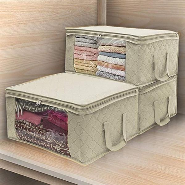clothing & wardrobe storage 1/3 pcs large capacity quilt box folding non-woven closet clothes dust-proof bag home blanket pillow organizer 
clothing & wardrobe storage 1/3 pcs large capacity quilt box folding non-woven closet clothes dust-proof bag home blanket pillow organizer