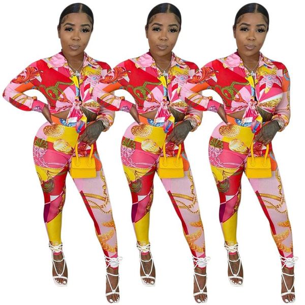 women's two piece pants ladies suit printing two-piece office spring autumn full-sleeved single-breasted shirt pencil, White
women's two piece pants ladies suit printing two-piece office spring autumn full-sleeved single-breasted shirt pencil, White