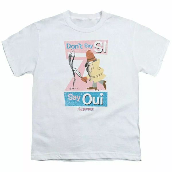 Pink Panther Say Oui Kids Youth T Shirt Licensed Classic Cartoon Tee White, White;black
Pink Panther Say Oui Kids Youth T Shirt Licensed Classic Cartoon Tee White, White;black