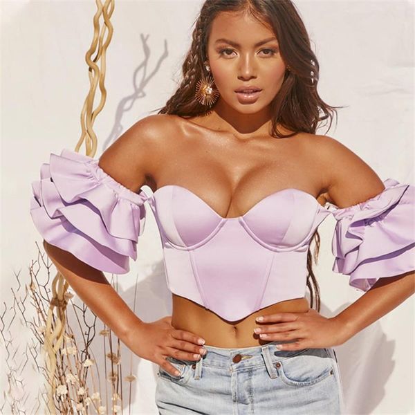 women's tanks & camis ruffles crop off shoulder bralet clubwear women tank tees camisole fashion ladies ruched slim short vest, White
women's tanks & camis ruffles crop off shoulder bralet clubwear women tank tees camisole fashion ladies ruched slim short vest, White