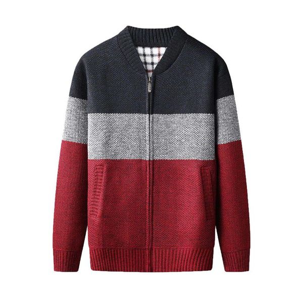 men's sweaters 2021 winter color matching stand-up collar zipper cardigan man casual fashion long sleeved cotton knitted sweater coat, White;black
men's sweaters 2021 winter color matching stand-up collar zipper cardigan man casual fashion long sleeved cotton knitted sweater coat, White;black