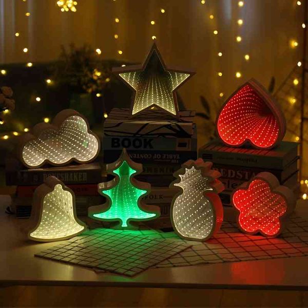 tunnel led christmas tree modeling love mirror pineapple pentagram 3d night lamp2021
tunnel led christmas tree modeling love mirror pineapple pentagram 3d night lamp2021