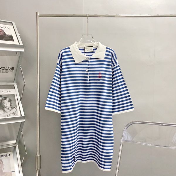 summer 2021 new striped embroidered lapel knitted dress for women, Black;gray
summer 2021 new striped embroidered lapel knitted dress for women, Black;gray