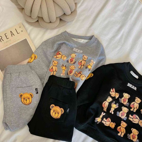 80 140 cm spring autumn girls boys cute cartoon bear suit baby kids children clothing set 2pcs, White
80 140 cm spring autumn girls boys cute cartoon bear suit baby kids children clothing set 2pcs, White