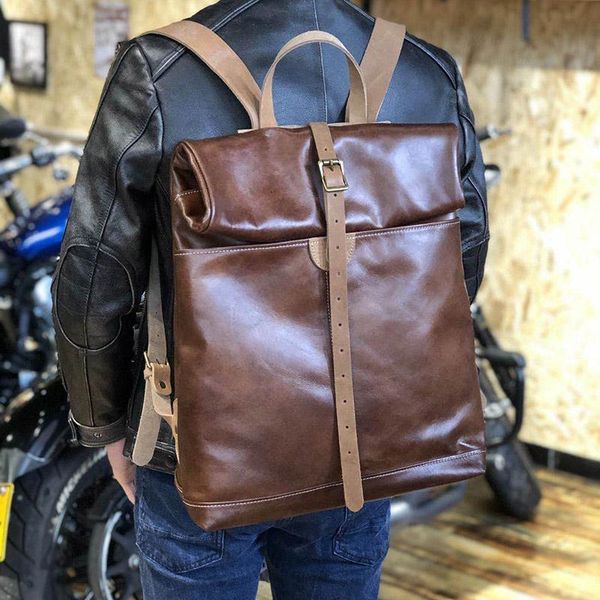 rock can roll size 49*39*11cm super quality genuine cowhide smart backpack vintage cow leather casual rider bag
rock can roll size 49*39*11cm super quality genuine cowhide smart backpack vintage cow leather casual rider bag