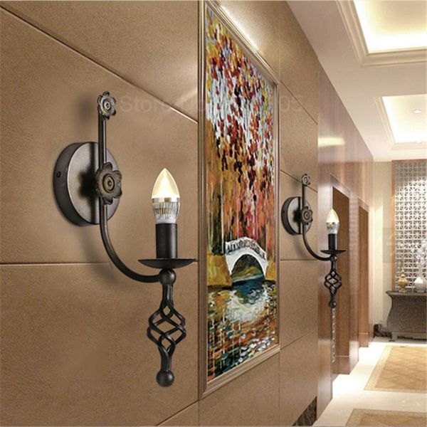 wall lamp american style vintage led light loft candle creative stair bedroom sconce for home lighting
wall lamp american style vintage led light loft candle creative stair bedroom sconce for home lighting