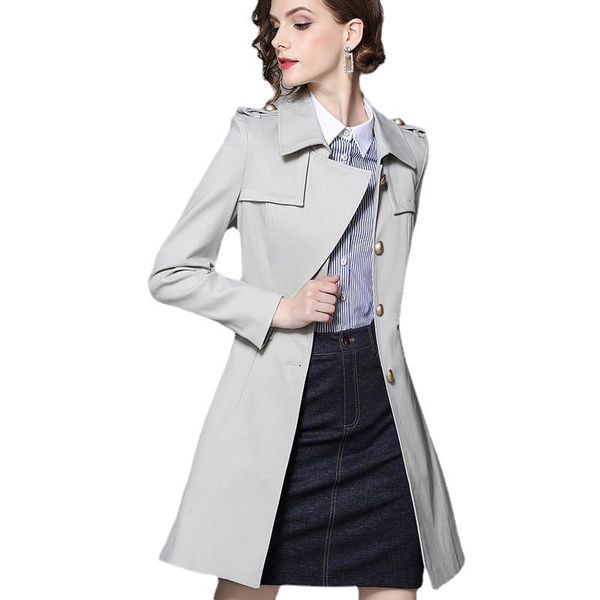 women's wool & blends fall 2021 mid-length windbreaker slim slimming high-end temperament british style jacket, Black
women's wool & blends fall 2021 mid-length windbreaker slim slimming high-end temperament british style jacket, Black