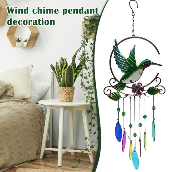 decorative objects & figurines hummingbird 7 color glass piece wind chime pendant home car decoration student graduates day gift b99
decorative objects & figurines hummingbird 7 color glass piece wind chime pendant home car decoration student graduates day gift b99