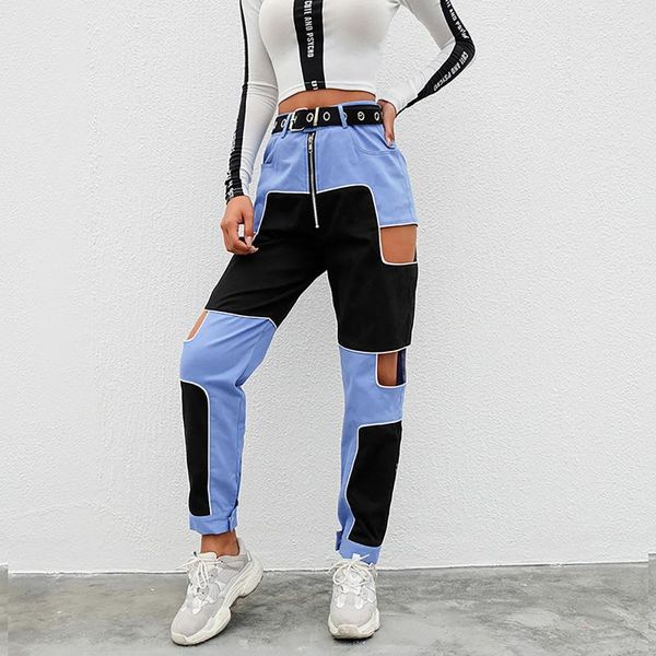 women's high waist hollow out pocket zipper straight pants splicing woman tracksuit pantalon chandal mujer e1 & capris, Black;white
women's high waist hollow out pocket zipper straight pants splicing woman tracksuit pantalon chandal mujer e1 & capris, Black;white