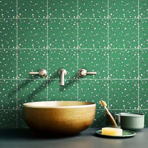wallpapers 15x15cmx12pcs emerald terrazzo self adhesive tile wall sticker epoxy bathroom kitchen home oil-proof waterproof decor
wallpapers 15x15cmx12pcs emerald terrazzo self adhesive tile wall sticker epoxy bathroom kitchen home oil-proof waterproof decor