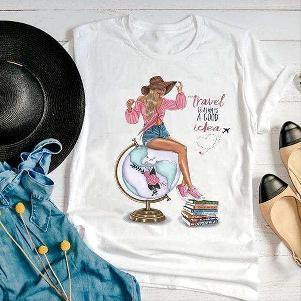 graphic happy time short sleeve women t shirts cute travel fashion 90s cartoon summer print female clothes tees, White
graphic happy time short sleeve women t shirts cute travel fashion 90s cartoon summer print female clothes tees, White