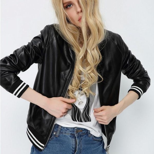 women's leather & faux brand designer women casual bomber jacket embroidery stand collar sheepskin real streetwear female coat, Black
women's leather & faux brand designer women casual bomber jacket embroidery stand collar sheepskin real streetwear female coat, Black